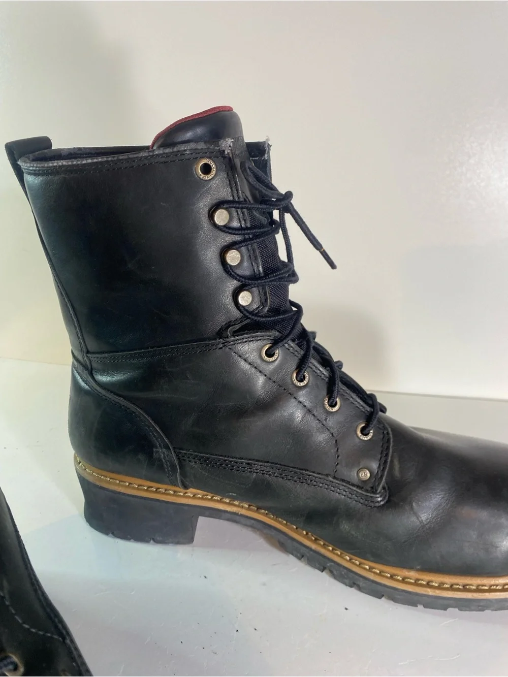 Wolverine Snyder Insulated Steel Toe Black Leather Boots Size 14M